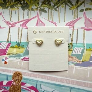 Kendra Scott Gold Heart Stud Earrings